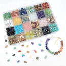 Natural Chip Stone Beads About 1500 Pcs Irregular Chakra Gemstones Healing Crystal Loose Rocks Bead Hole Drilled DIY for Bracelet Jewelry Making Kit(5-8mm, 24 Color) by TinyTreasures Baby Boutique