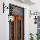 3 Leaves Style Metal Hanging Plant Brackets 12 inches x 7.5 inches, Pack of 2, Wall Mount Plant Hangers, Planter Hooks for Flower Baskets, Bird Feeders in Corridor/Patio/Porch/Garden by GreenHaven Gardens