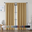 Simplebrand Ava Gold Blackout Curtains for Bedroom, 72 Inch Length 2 Panels Set, Thermal Insulated Privacy Rod Pocket Curtains for French Door, W40 x L72 Inch by TinyTreasures Baby Boutique