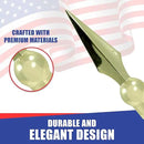 Super Tough Indoor Flag Pole kit 8ft - Metal Spear - Gold Texture Base - Aluminum Flagpole with Brass Finish - Heavy Duty Inside House Flagstaff - Interior Shaft and Stand - No Ensign Included by GreenHaven Gardens