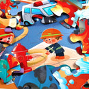 Jumbo Floor Puzzle for Kids,Fire Rescue Jigsaw Large Puzzles,48 Piece Firefighter Fireman Fire Truck Puzzle for Toddler Ages 3-5,Children Learning Preschool Educational Toys,Gift for 4-8 Years Old by TinyTreasures Baby Boutique