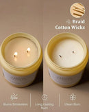 M&SENSE Candles Lemon Vanilla Scented, 19.4oz 110 Hours Long Lasting for Home 2 Wick Natural Soy Wax Non Toxic Candles in Glass Jar, Stress Relief Gifts for Women and Men by CozyNest Decor