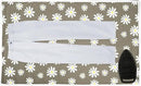 Encasa XO Ironing Mat/Pad (Large 48"x28") with 3mm Padding & Silicone Iron Rest for Steam Pressing on Tabletop or Bed - Heat Resistant, Portable, Quilting & Travel Blanket - Daisy Grey by CozyNest Decor