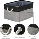 TheWarmHome Organization and Storage Basket for Organizing - 17x14x10 inch Large 3 Pack Collapsible Storage Bin for Shelves, Fabric Basket for Gifts Empty Organizer Gift Closet (Black & Grey) by TinyTreasures Baby Boutique