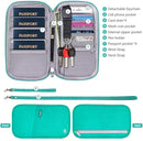 RFID Family Passport Wallet Holder Waterproof, Travel Document Organizer Credit Card Clutch Bag for Men Women by TinyTreasures Baby Boutique