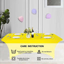 IVAPUPU 2 Pack 6FT Table Cloth for Rectangular Fitted Events Stretch Yellow Table Covers Washable Spandex Tablecloth Protector for Party, Wedding, Cocktail, Banquet, Festival by CozyNest Decor