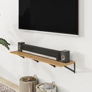 Heimlove Deep Floating Shelves for Wall, 12 Inch Deep Floating Shelves Set of 3, 16W x 12D Wood Wall Shelves, Wide Wood Shelves with Metal Bracket for Living Room, Kitchen, Office, Bedroom - Oak by CozyNest Decor