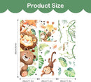 Tanlaby Jungle Animals Wall Stickers Cartoon Safari Animal Wall Decals Fox Bear Lion Monkey Tropical Leaves Art Decor for Baby Nursery Kids Playroom Bedroom by TinyTreasures Baby Boutique