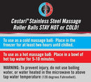 Cryosphere Massage Ball Hot Cold Roller Ball - Fast Muscle Pain Relief - Stainless Steel Balls for Heat or Ice Therapy - Feet Pain - Plantar Fasciitis- Back Ache - Foot Massager - 60 mm Ice Roller by CozyNest Decor