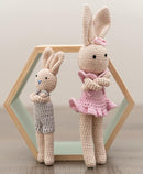 Bunny Family Mom, Handmade Crochet Plushie Doll, Amigurumi, Baby/Toddler Doll by TinyTreasures Baby Boutique