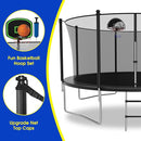 SKYUP Tranpoline 1500LBS 16 15 14 12 10 8 FT Tranpoline for 7-10 Kids and Adults, Windproof Outdoor Tranpoline with Enclosure Net, Basketball Hoop, Easy to Install & Last Long - ASTM Approved by TinyTreasures Baby Boutique