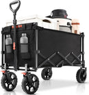 Navatiee 140L Wagon Cart Foldable, Large Capacity Collapsible Wagon with Smallest Folding Design, Utility Grocery Cart for Camping Shopping Sports, Black by GreenHaven Gardens
