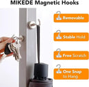 MIKEDE Magnetic Hooks, 80LB+ Heavy Duty Magnetic Hooks Cruise with Epoxy Coating for Refrigerator, Strong Magnet Hooks for Tool Room, Magnetic Metal Hooks for Grill - 8 Pack by CozyNest Decor