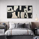 SIGNWIN 36"x72" Extra Large Framed Wall Art Black and White Abstract Geometric Design, Minimalist Modern Print for Home Living Room Bedroom Decor (Frame Assembly Required) by CozyNest Decor