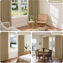 Joydeco White Blackout Curtains 96 Inches Long for Bedroom, Curtains 96 Inch Length 2 Panels Set, Room Darkening Curtains & Drapes for Living Room Window (W52 x L96 Inch, Beige) by TinyTreasures Baby Boutique