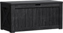 Greesum 120 Gallon Outdoor Storage Box with Lock - Large Resin Deck Box, Reinforced Lid for Garden, Patio, Lawn, Black by GreenHaven Gardens