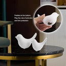 Notakia Small White Birds Statues Home Decor Modern Style Decorative Ornaments for Living Room, Bedroom, Office Desktop, Cabinets (2Pcs White Birds) by CozyNest Decor