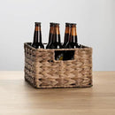 mDesign Woven Farmhouse Kitchen Pantry Food Storage Organizer Basket Bin Box - Container Organization for Cabinets, Cupboards, Shelves, Countertops - Store Potatoes, Onions, Fruit, 3 Pack, Brown Ombre by CozyNest Decor