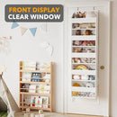 SpaceAid 1 Pack Over The Door Organizer with 5 Large Pockets and 10 Mesh Side Pockets, 5 Layers Door Organizer Hanging with Clear Window for Bedroom, Bathroom, Pantry and Nursery, White by CozyNest Decor