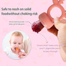 Baby Fruit Food Feeder - Silicone Nibble Tray Combo - Breastmilk Popsicle Mold for Cooling Relief, BPA Free Mesh Feeder for Infant Self Feeding (Deer Pink + Pineapple) by TinyTreasures Baby Boutique