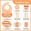 Silicone Baby Feeding Set 11 Pcs, Baby Led Weaning Supplies, Baby Feeding Supplies Set BPA Free, Baby Essentials for Newborn Gift Pink by TinyTreasures Baby Boutique