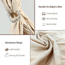 Baby Wrap Ring Sling 7-35 lbs, Baby Sling Carrier for Newborn, Toddler, Infant Holder, Lightweight Baby Carrier Wraps, Cream by TinyTreasures Baby Boutique