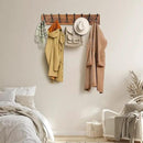 Coat Rack Wall Mount, Wooden Heavy Duty Coat Rack for Wall,8 Triple Coat Hanger Hooks for Hanging Coats,Jacket,Hat,Clothes (Brown, 8 Hooks) by CozyNest Decor