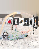 Infinno High Contrast Baby Toys for Newborn, Tummy Time Mirror Black and White Toys for 0-6 Months, Visual Sensory for Infant 0-3-6 Months, Newborn Baby Registry Essential Stuffers by TinyTreasures Baby Boutique