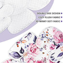 Pea Pod Baby Car Seat Head Support for Newborn, 2 in 1 Infant Car Seat Head Body Support for Girls Extra Soft Breathable Baby Car Seat Cushion Insert for Strollers, Swings, and Bouncers, Pink Floral by TinyTreasures Baby Boutique