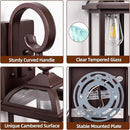 Bronze Outdoor Wall Lanterns Aluminum Anti-Rust Porch Lights 2-Pack, Exterior Light Fixtures IP65 Waterproof Clear Glass Brown Outdoor Sconces Lamps Wall Mount, Oil Rubbed Bronze by CozyNest Decor