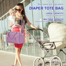 Diaper Bag Tote: Mommy Bag, Baby Bag for Boy and Girl, Mom Hospital Bag, Twins or 2 Kids Diapers Bag by TinyTreasures Baby Boutique