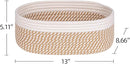 Shelf Storage Baskets for Organizing|Decorative Basket for Closet Storage|Toy Baskets&Bins|Small Woven Rope Baskets-13x8.66x5.11’’,Durable&Stylish,Oval 3 Packs Off White&Mixed Camel by TinyTreasures Baby Boutique
