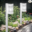 Solar Pathway Lights Outdoor, 2 Pack Upgraded Outdoor Solar Lights for Outside Super Bright Up to 12Hrs, IP65 Waterproof Solar Garden Lights for Yard Landscape Path Walkway Decoration(Cool White) by CozyNest Decor
