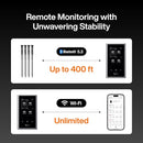 Sync Wireless Meat Thermometer Quad | 4 Probes | 6 Sensors | LCD Display | WiFi and Bluetooth 5.3 | Improved Stability and Range | IPX8 Waterproof | for BBQ, Grill, Smoker, Oven, Kitchen by TinyTreasures Baby Boutique
