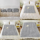 WESHIONGOO Chunky Knit Blanket Throw 40"×40" Knitted Throw Blankets for Couch Bed Fluffy Soft Blanket with Jumbo Chenille Yarn Thick 100% Handmade (Light Grey) by CozyNest Decor