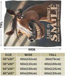 Funny Horse Throw Blanket Soft Fleece Blanket Men Women Gift for Kids Boys Girls for Party Couch Sofa Bed Deco Blankets 60x50 Inches by CozyNest Decor