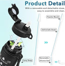 Enerbone Water Bottle, Leakproof BPA & Toxic Free, Motivational Water Bottle with Times to Drink and Straw, Fitness Sports Water Bottle with Strap for Office, Gym, Outdoor Sports by CozyNest Decor