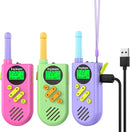 Walkie Talkies for Kids Rechargeable,Toys for Boys and Girls Ages 3-12, 3 Pack Long Range 2-Way Radios, Birthday Gifts,Christmas Stockings, Outdoor Play, Family Games, Hiking Camping Gear by TinyTreasures Baby Boutique