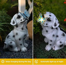 Dog Garden Figurines Outdoor Decor Solar Statue with LED Lights for Patio Lawn Yard Art Decoration Housewarming Garden Gift by CozyNest Decor