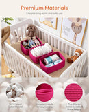 KALLAX Small Woven Basket, 13.5 x 9.5 x 5 Inches, Storage Basket for Organizing, Cute Small Rope Shelf Closet Cube Storage Bins Baskets for Shelves, Dog Toy Gift Baskets Empty, 3 Packs, Hot Pink by TinyTreasures Baby Boutique