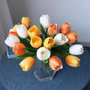 Buart Autumng-Colors Tulip Flowers Artificial Luxury Big Tulip Valentine's Day Mother's Day Easter Home Kitchen Wedding Decorations(11pcs) by CozyNest Decor