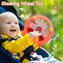 Steering Wheel Toy,Driving Steering Wheel Toy for Kids Backseat,Interactive Educational Learning Sensory Toy with Vibration,Simulated Car Toys with Light Songs for Infant Preschool Kids Toddler Gifts by TinyTreasures Baby Boutique