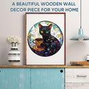 Wooden Puzzle for Adults, Black Cat Wooden Jigsaw Puzzles(16.5 * 16.5in-500pcs), Unique Animal Shape Wood Cut Puzzles Best Gift for Adults and Kids Family Game by TinyTreasures Baby Boutique
