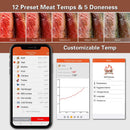 BFOUR Bluetooth Meat Thermometer Wireless Meat Thermometer, Wireless Digital Grill Thermometer with 6 Temperature Probes, Large LCD Display, Bluetooth Thermometer for Grill, Smoker, Oven and BBQ by GreenHaven Gardens