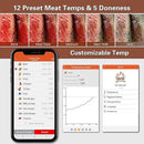 BFOUR Meat Thermometer Wireless Bluetooth, LCD Digital Meat Thermometer with Dual Probe, Wireless Remote BBQ Thermometer for Smoker Kitchen Cooking Grill Thermometer for Grilling BBQ Oven by GreenHaven Gardens