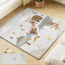 Fodoss Baby Play Mat, 59x59inch Play Mat, 0.4 in Thick Waterproof Playmat for Babies,Kids Foam Play Mat,Waterproof, Carlwing Mat for Baies, Neutral Design Play Mat by TinyTreasures Baby Boutique