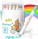 36 Color Twist Crayons for Toddlers 1-3 and Kids 4-8, Non-Toxic Washable Crayons 2-4, Ultra-Silky Easy-Grip Art Supplies, Ideal Coloring Gift for Boys and Girls by TinyTreasures Baby Boutique