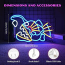 Fishing Neon Sign Dimmable Blue Fish Neon Signs for Wall Decor LED USB Powered Neon Light Sign for Fishing Gear Store Yacht Bedroom Scared Restaurant Man Cave Decoration Birthday Gifts by GreenHaven Gardens