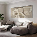 SIGNWIN 24"x46" Extra Large Framed Wall Art Neutral Abstract Geometric in Mid-Century Style, Retro-Inspired Design for Home Living Room Bedroom Decor (Frame Assembly Required) by CozyNest Decor