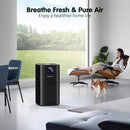 Air Purifier for Home Pets Dander in Bedroom, Covers Up to 4000 ft², 4-in-1 Filter with HEPA sleep mode, Remove Dust Smoke Pollutants Odor (AP403) by CozyNest Decor